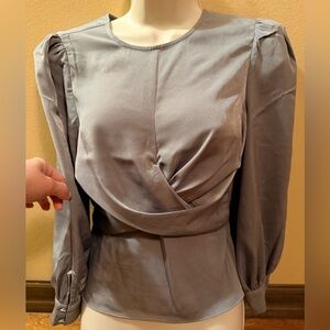 Express Gray Long Sleeve Dress